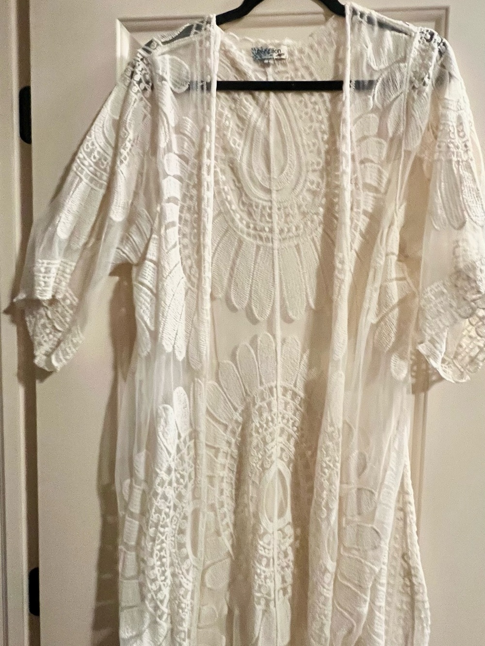 Boho Crochet Lace Tunic - Ivory - Unknown Brand